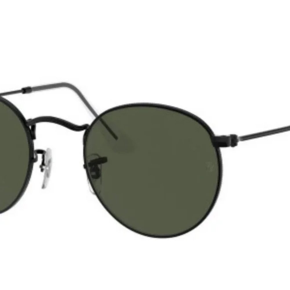 Bran New Rayban Round Rb3447 Black with Green lens 50 - Picture 6 of 6